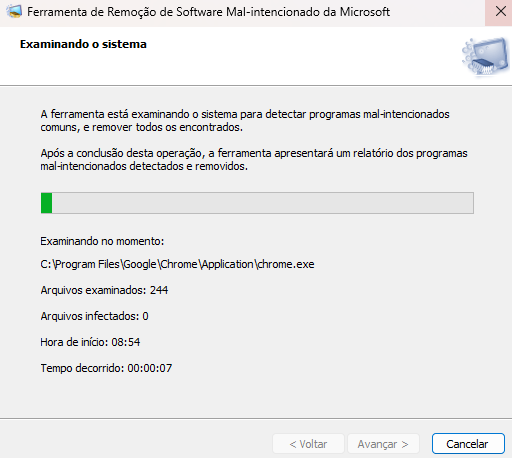 Remoção de vírus do Windows