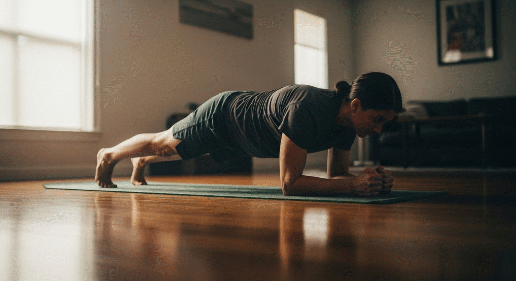 Prancha abdominal exercícios em casa